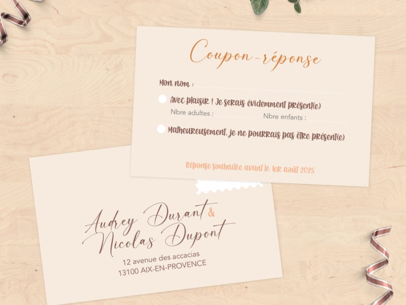 Carton invitation & RSVP - Automne