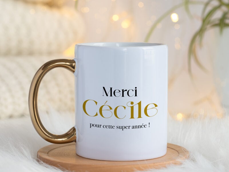 Mug personnalisé “Maîtresse/maître/ATSEM/nounou en Or” – Cadeau Noël enseignant Mug personnalisé “Maîtresse/maître/ATSEM/nounou en Or” – Cadeau Noël enseignant