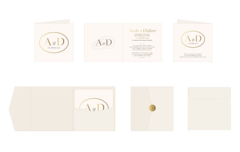 Faire-part de mariage Aude & Didier (Solde) – Image 2