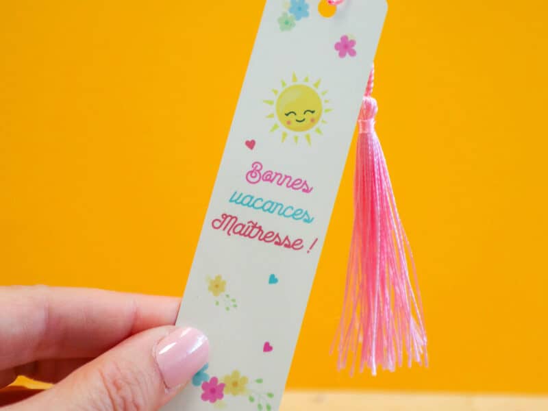 Marque-page aluminium "Bonnes vacances" - Cadeau fin d’année scolaire personnalisé
