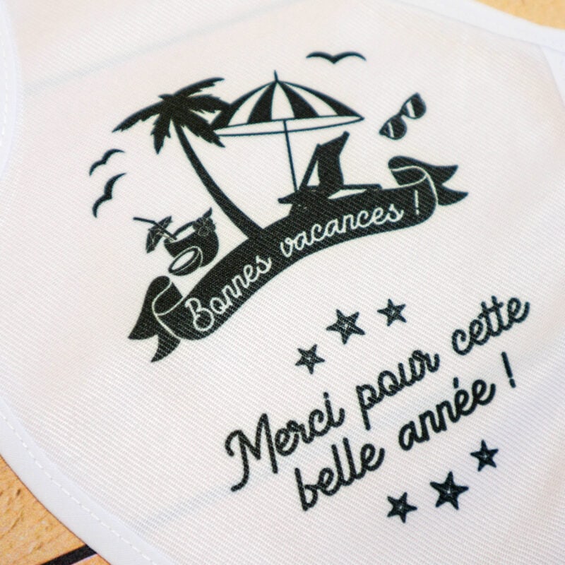 Mini tablier pour bouteille "Bonnes vacances" - Cadeau de fin d’année scolaire
