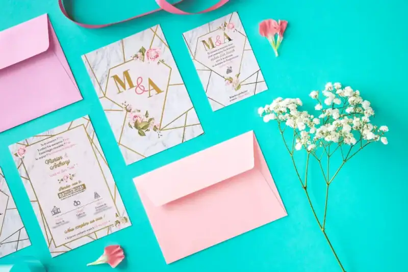Faire-part de mariage sur mesure, création personnalisée
