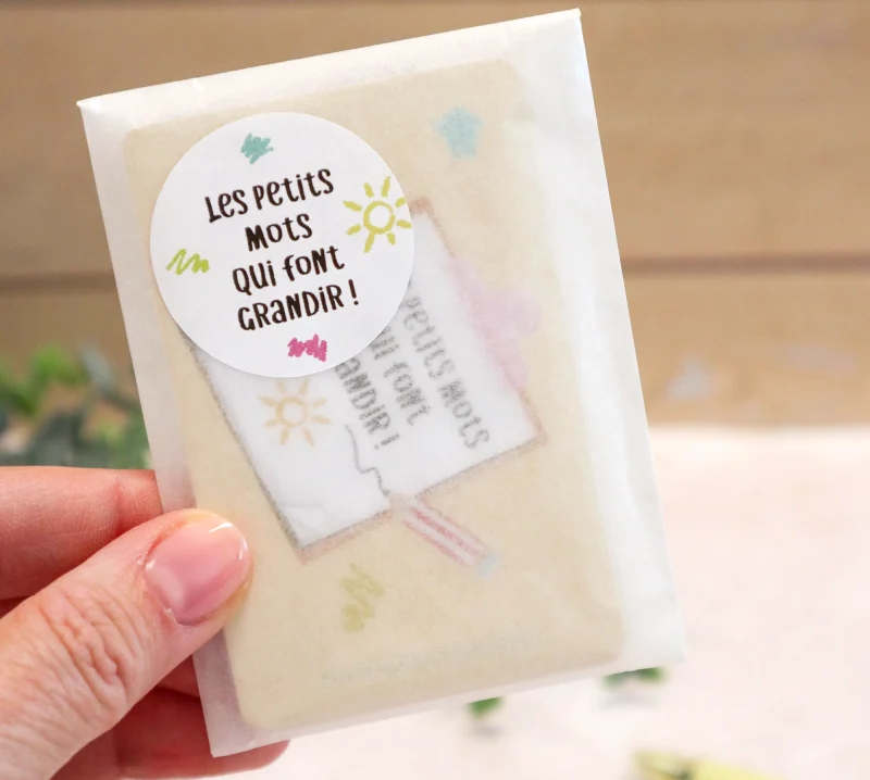 Lot de cartes d'encouragement pour enfant dans leur pochette