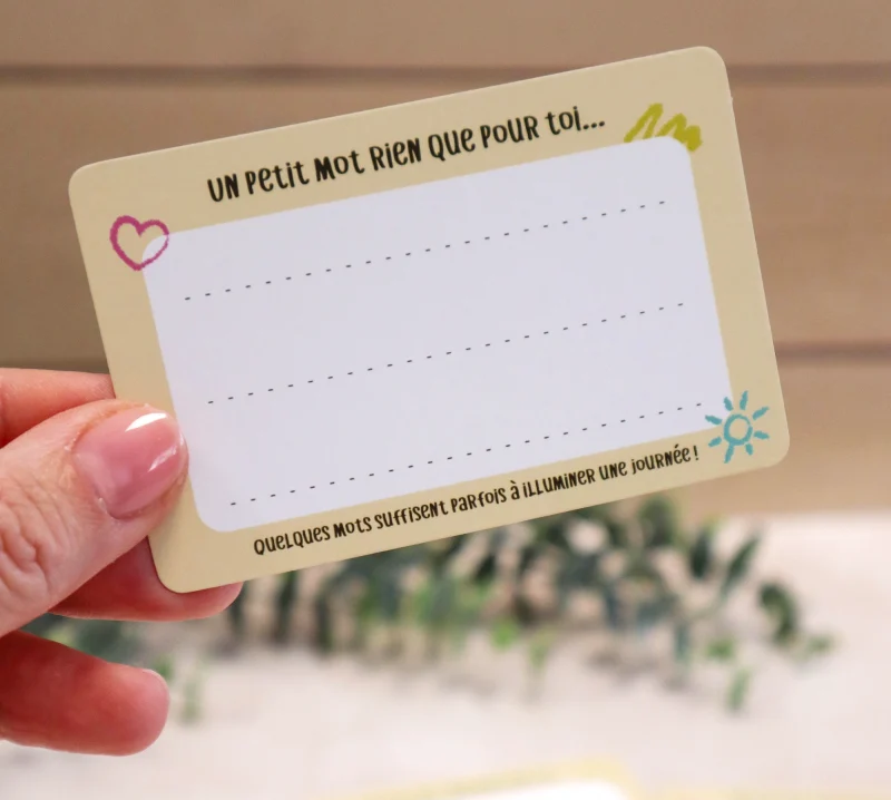 Carte vierge à personnaliser avec un message d'encouragement