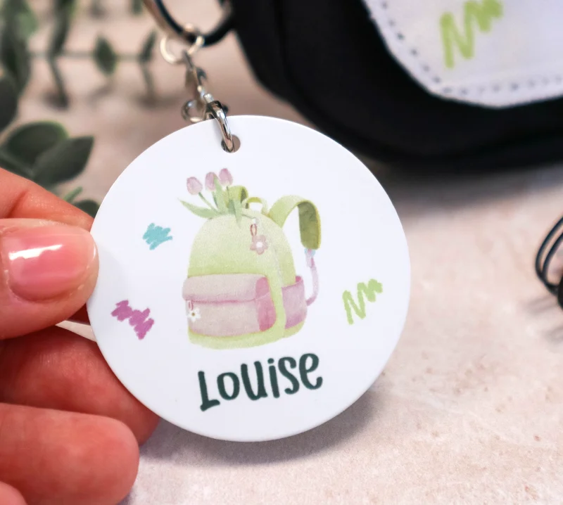 Grigri de sac enfant personnalisé avec prénom Louise